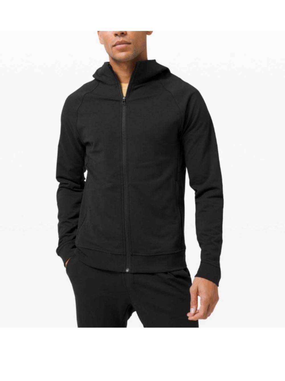 lululemon athletica city sweat Black Lightweight Zip Hoodie Jacket French terry